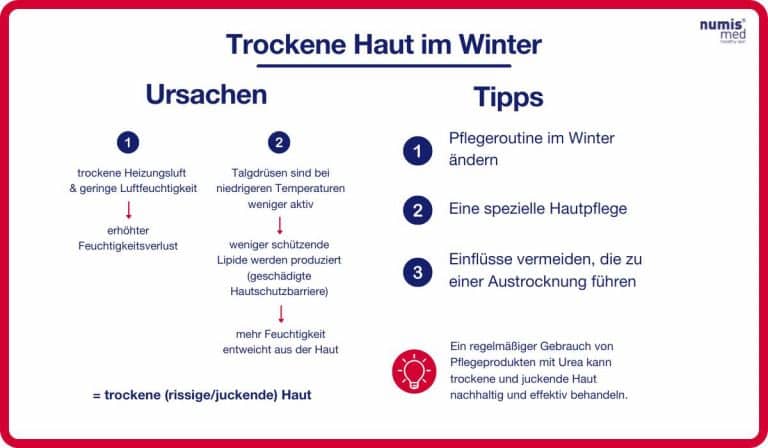 Trockene Haut im Winter - Ursachen und Tipps gegen trockene, rissige Haut