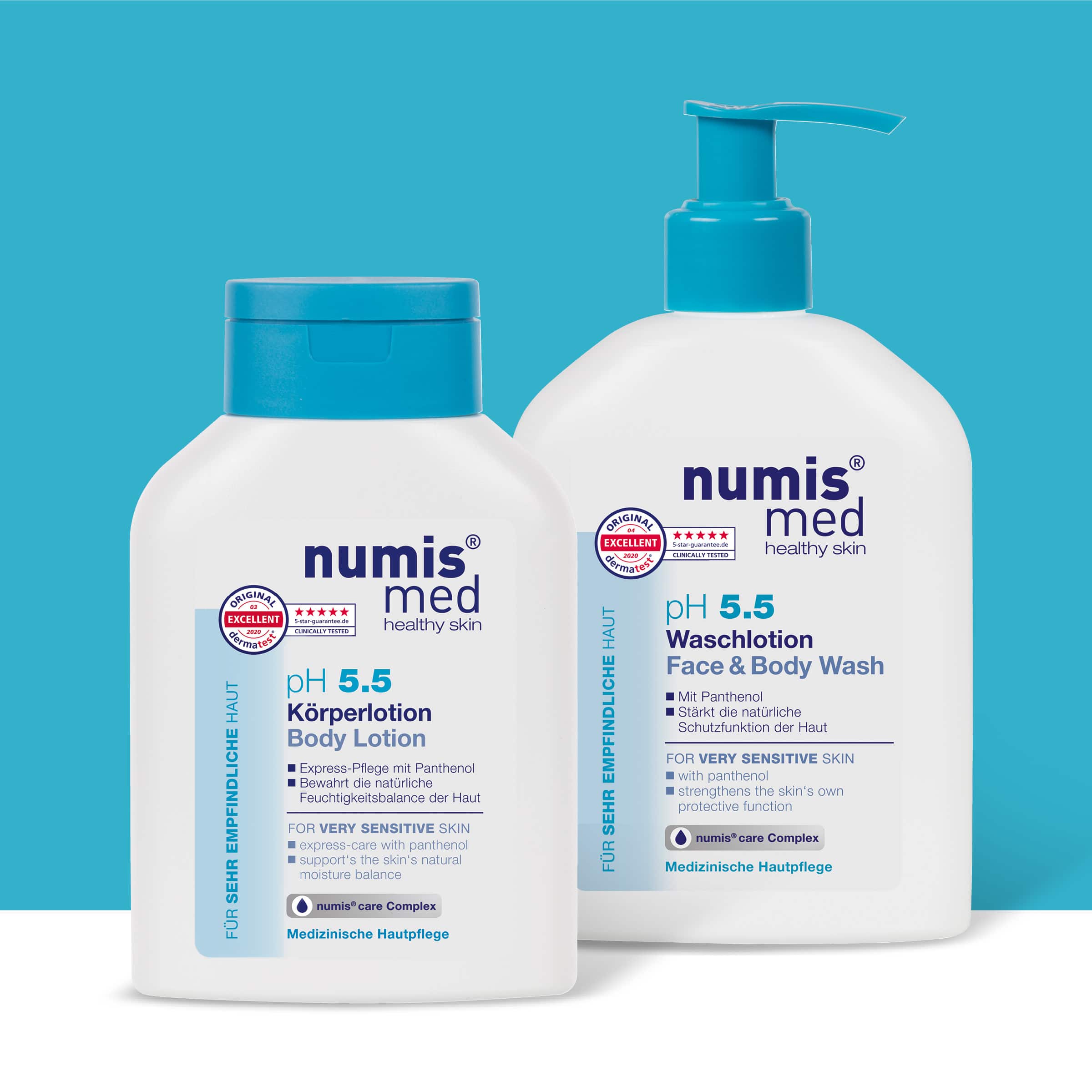 pH5.5 Waschlotion und pH5.5 Bodylotion