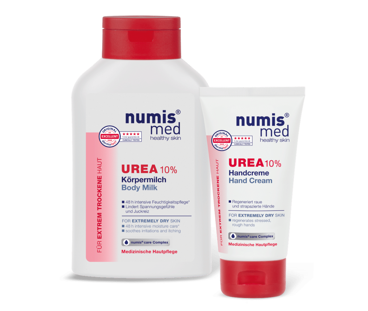 numis® med UREA Bodymilk und numis® med UREA Handcreme