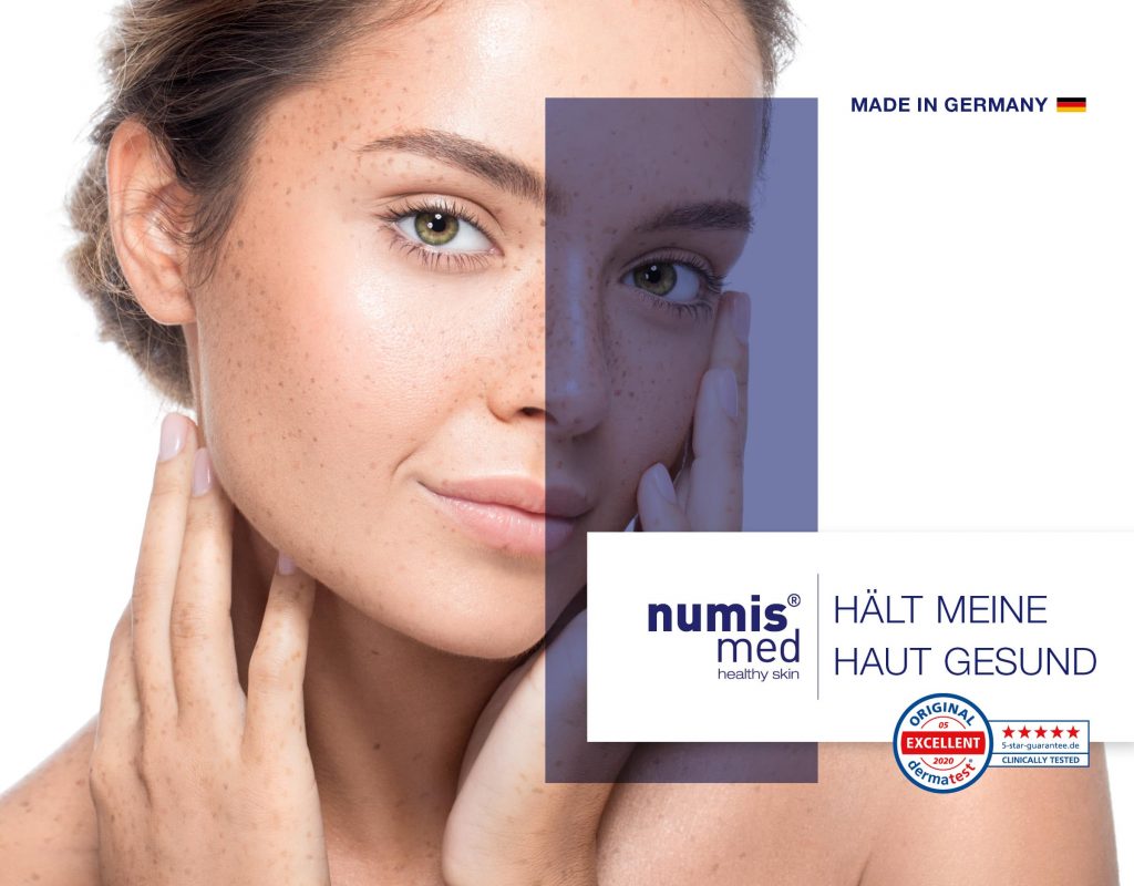 numis med - healthy skin. Hält meine Haut gesund. Dermatest 5-Sterne